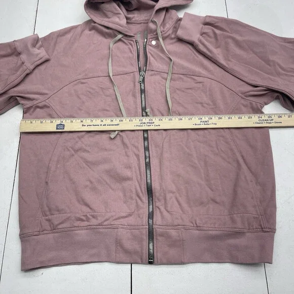 Rick Owens Lido Dusty Pink Windbreaker Hooded Jacket Mens Size L RU01D3241-BA